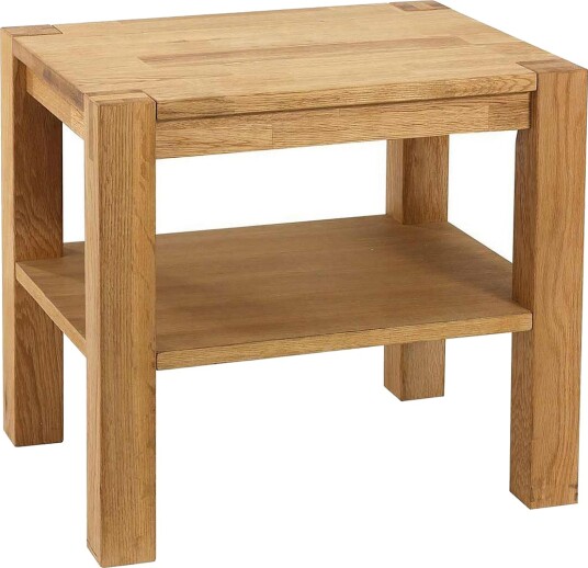 Demottte Nattbord 50 cm med Oppbevaring Hylle Eikfiner