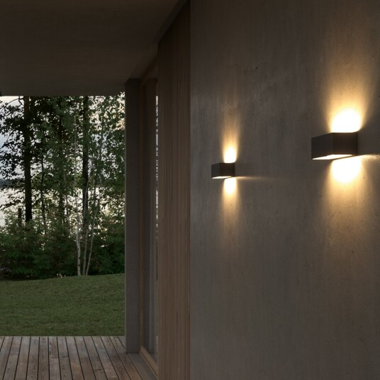 Vegglampe LIGHT POINT Linea W2 dimmbar Svart Stue Aluminium Design 30 6.5 Svart