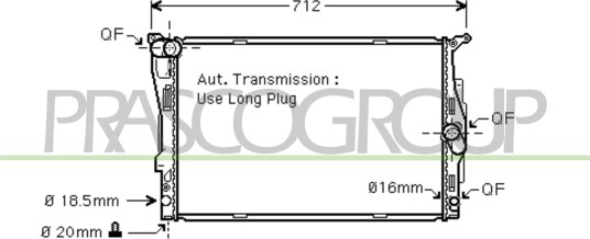 PRASCO BM024R005 Radiator motorkjøling