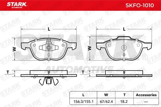 Bremseklosser STARK SKFO 1010