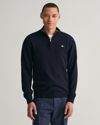Lammeullsgenser med half-zip MARINE XL Lammeullsgenser med half-zip MARINE XL