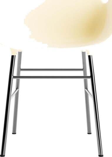 Normann Copenhagen Form Spisestuestol med Armlener Krem/ Krom
