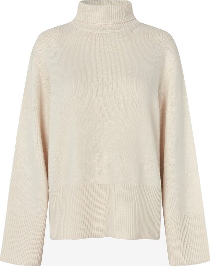Second Female Pullover Alpha Knit T neck Natur