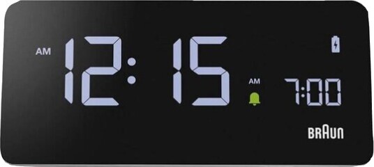 Braun Vekkerklokke digital 14 cm grå Braun Vekkerklokke digital 14 cm grå