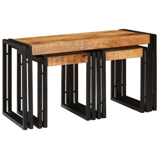 Nesting Tables Set med 3 – Solid Mango Tre