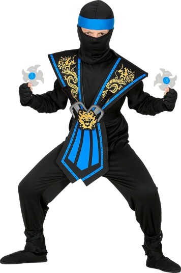 Widmann S.r.l. Kombat Ninja Blå Barn Karnevalskostyme Large Widmann S.r.l. Kombat Ninja Blå Barn Karnevalskostyme Large