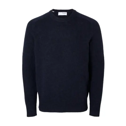 Selected Homme Rai Long Sleeve Knit Crew Neck Blå M