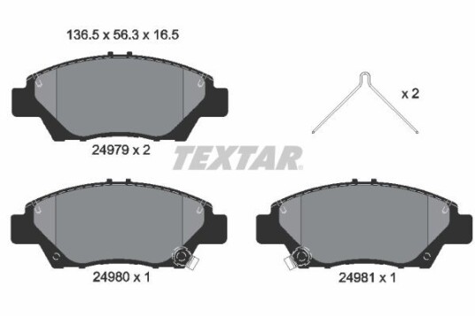 Bremseklosser TEXTAR 2497901 Bremseklosser TEXTAR 2497901
