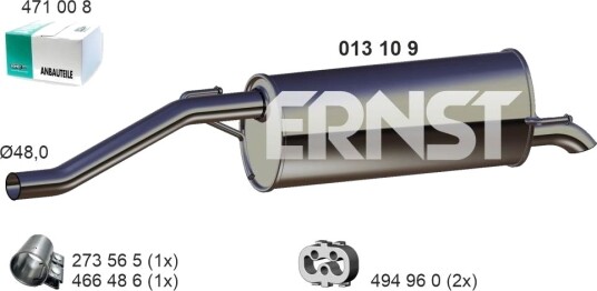 Bakre eksospotte ERNST 013109