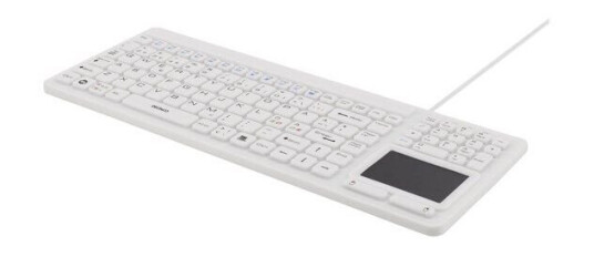 Deltaco TB-506 Kablet Tastatur med Touchpad Nordisk IP68 Hvit Deltaco TB-506 Kablet Tastatur med Touchpad Nordisk IP68 Hvit