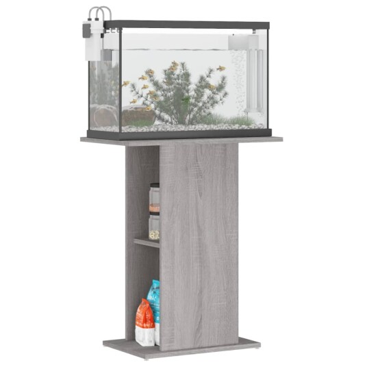 Akvariumstativ Grå Sonoma 60.5X36X72.5 cm Konstruert Tre