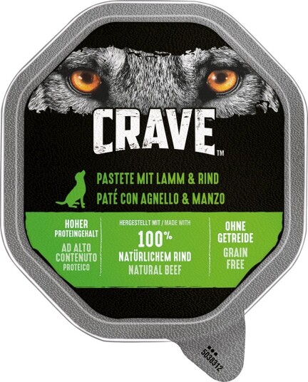 Crave våtfôr Adult Dog Patè og Lam okse 150 g