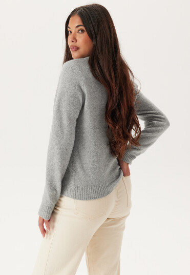 VERO MODA Vmdoffy LS O-Neck Blouse Light Grey Melange XL