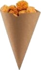 Pommes Frites Kræmmerhus B182xh182mm Pap/Plast Brun,1000 Stk/Krt