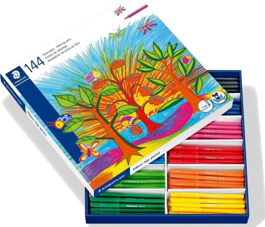 Staedtler 325 Fiberpenn 12 Forskjellige Farger 144 Stk Staedtler 325 Fiberpenn 12 Forskjellige Farger 144 Stk