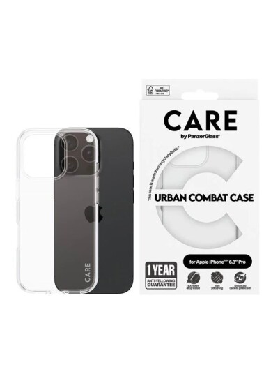 CARE by PanzerGlass Transparent Mobildeksel til iPhone 16 Pro