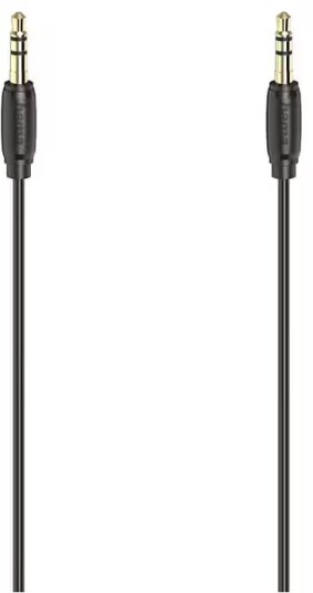 Hama 3,5mm Gullbelagt Lydkabel 1,5m Svart Hama 3,5mm Gullbelagt Lydkabel 1,5m Svart