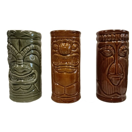 Tiki sett - 3 stk. glass 25 cl