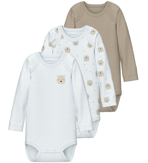 Name It Langermet body 3-pakning Oxford Tan