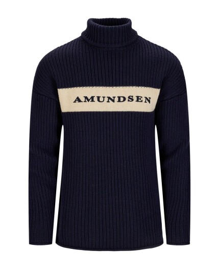 Amundsen Sports Heroes Ski Turtle Neck, Herre Faded Navy/Natural XL Amundsen Sports Heroes Ski Turtle Neck, Herre Faded Navy/Natural XL