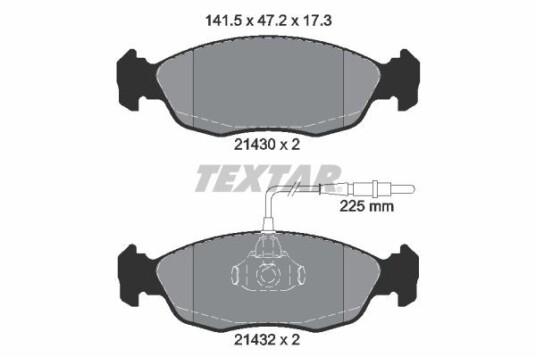 Bremseklosser TEXTAR 2143001 Bremseklosser TEXTAR 2143001