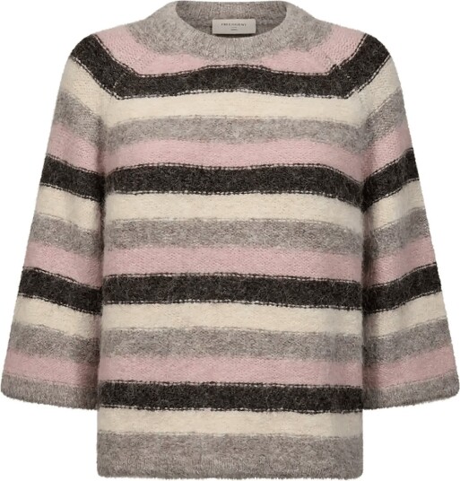 FREE/QUENT Fqgrslulu Pullover   DESERT TAUPE MEL W PALE M MEL   S