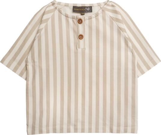 Hanevild Striped T Shirt Beige 98/104 Hanevild Striped T Shirt Beige 98/104