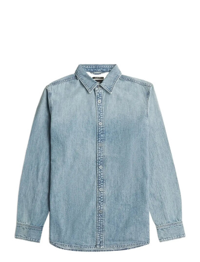 G Star Clean Slim Shirt Blue M G Star Clean Slim Shirt Blue M