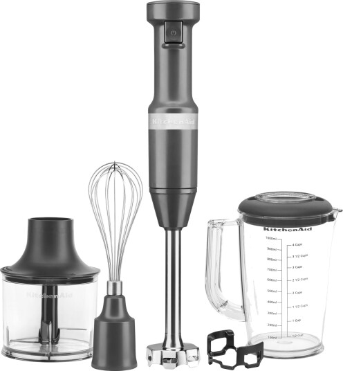 KitchenAid Stavmikser 5KHBV83EDG 180 W Grå med tilbehør KitchenAid Stavmikser 5KHBV83EDG 180 W Grå med tilbehør