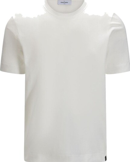 Gran Sasso T shirt cotton 54 hvit herre