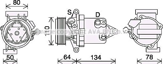 AC kompressor PRASCO DNAK437