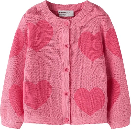 Name It Nmflianax Ls Knit Card Pink 80
