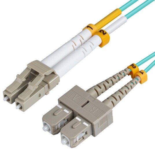 Microconnect Fiberkabel Lc/Upc Til Sc/Upc OM3, Duplex 50 m