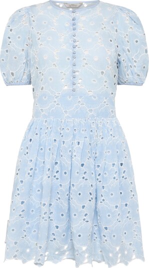 by Ti Mo Broderie Anglaise Puffed Dress Blue XL