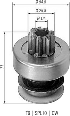 MAGNETI MARELLI 940113020061 Lite tannhjul, starter