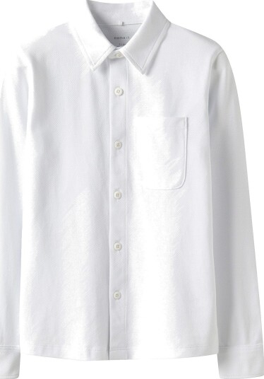 Name it - Skjorte Nkmron Ls Jersey Shirt - Hvit