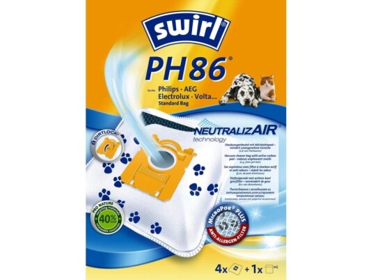 Swirl Ph 86 Støv Pose Hvit 4 Stykker Swirl Ph 86 Støv Pose Hvit 4 Stykker