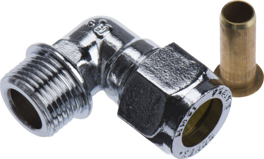 FIX-PRO VINKEL M/NIPPEL 12MM X 3/8" TIL PEX-RØR
