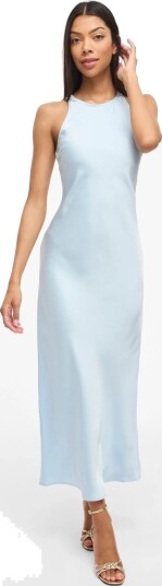 Vila Viravenna S/L Ankle Dress Noos/Oc Blue 44