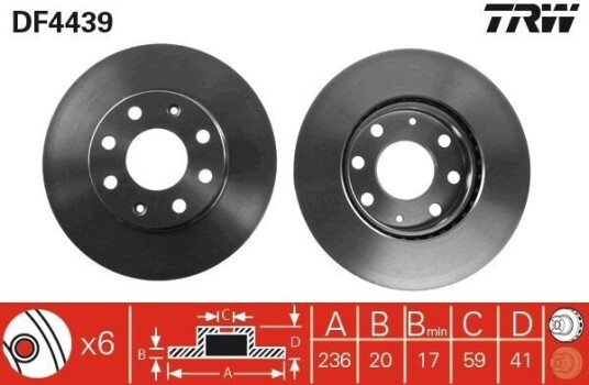 Bremseskive TRW DF4439