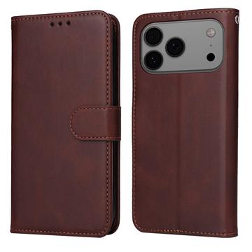 iPhone 17 Pro Max Lommebokveske med Stativ Brun