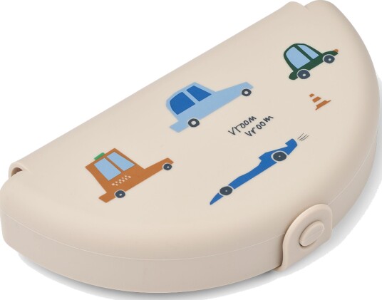 LIEWOOD Eugene  Sammenleggbar Snacksboks Cars/Sandy