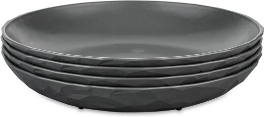 Koziol Club dyp tallerken Ø22 cm 4-pakning biocirk termoplast Nature ash grey