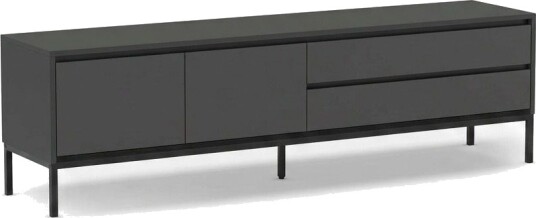 Velar TV benk 180x55x40 cm antrasitt svart tre svart Velar TV benk 180x55x40 cm antrasitt svart tre svart