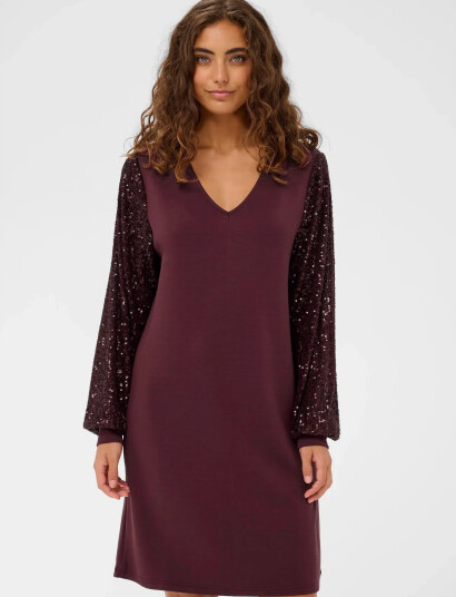 Culture Cuchabrina Sequins Dress - Burgundy - XL Culture Cuchabrina Sequins Dress - Burgundy - XL