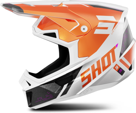 Shot Race Gear Crosshjelm Shot Lite Ultra Oransje Pearly
