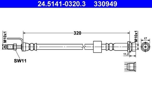 Bremseslange ATE 24.5141 0320.3