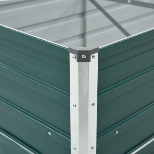 vidaXL Høybed galvanisert stål 480x80x45 cm grønn