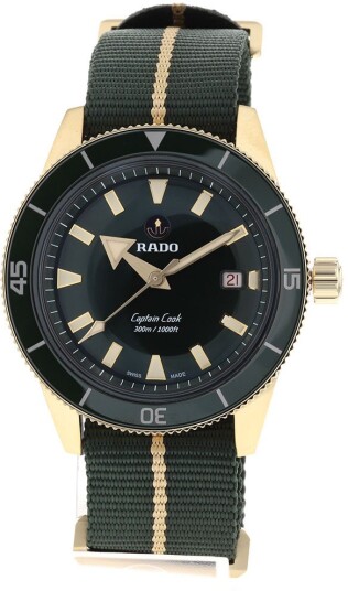 Rado Herreklokke R32504317 Captain Cook Grønn/Lær Ø42 mm