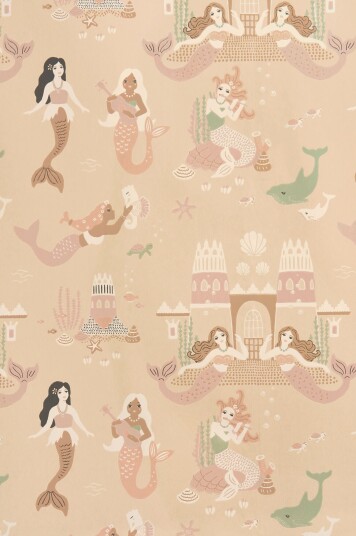 Majvillan Tapet Mermaid Reef Sandy Beige